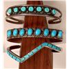 Image 2 : Zuni Turquoise and Silver Women's Bracelets (3) [186091]