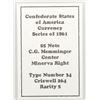 Image 2 : CSA T- 34 $5 Dated September 2, 1861 Cr. 264 R-5  CUT Cancelled [184427]