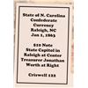 Image 2 : North Carolina Confederate Currency Cr-122 1863 [185314]
