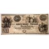 Image 1 : Republic of Texas, Criswell A6, $20 [184701]