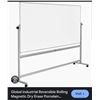 Image 1 : Global industrial reversible rolling magnetic dry erase board