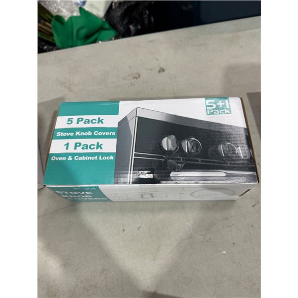 Five pack stove knob covers one pack oven and cabinet lock