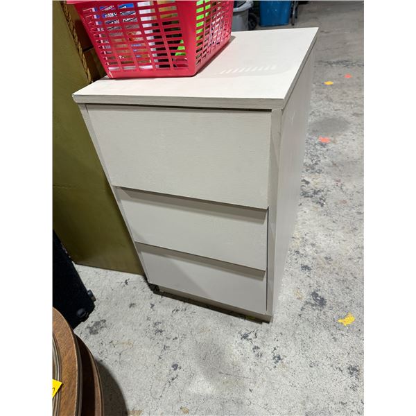 Three drawer side table