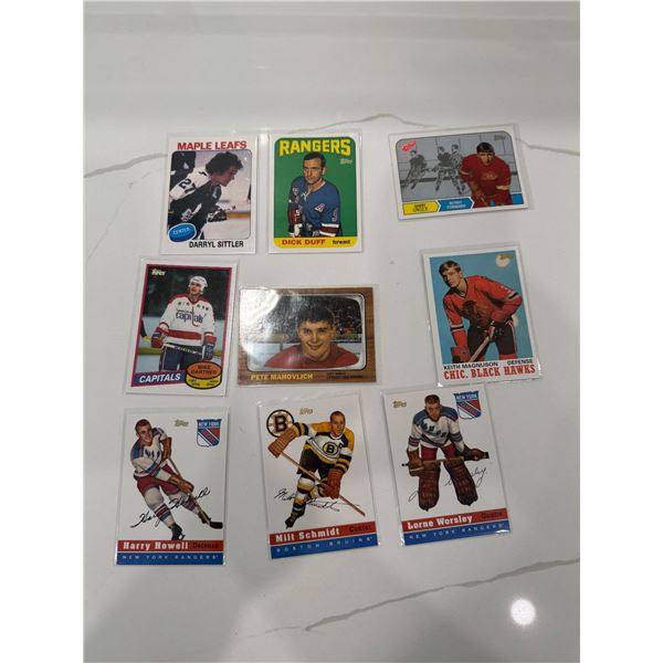 Assorted hockey cards
