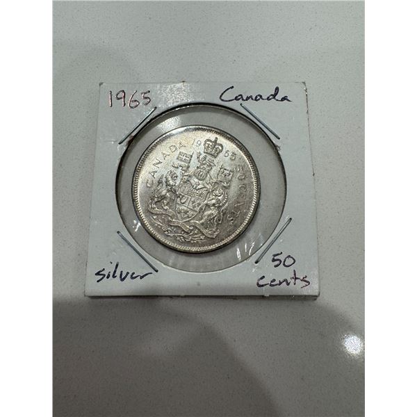 1965 Canadian silver $.50  cents