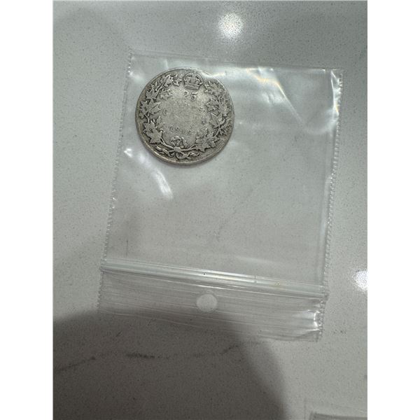 1919 Canadian silver $.25  cents