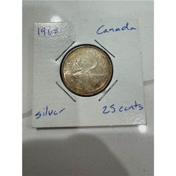 1968 Canadian silver $.25 cents