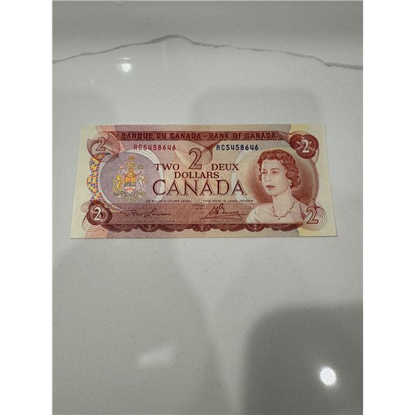 1974 Canada two dollar bill UNC
