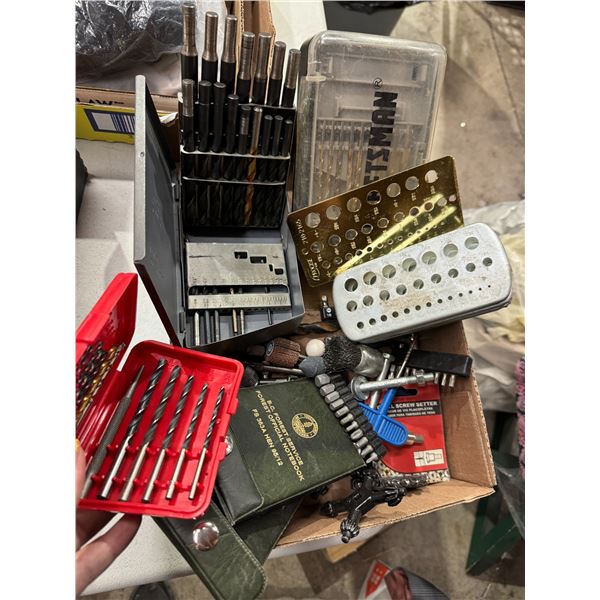 Assorted drillbits and templates etc