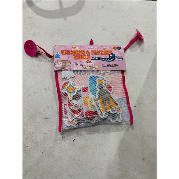 Unicorns and fantasy world, bathtime stickers