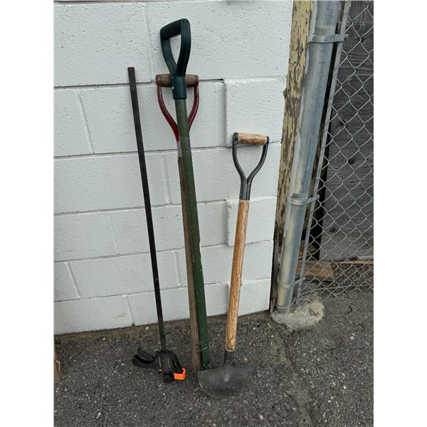 Clamp edger and garden handles