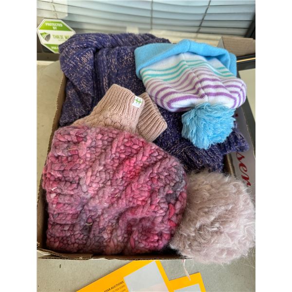 Toques scarves and mitts