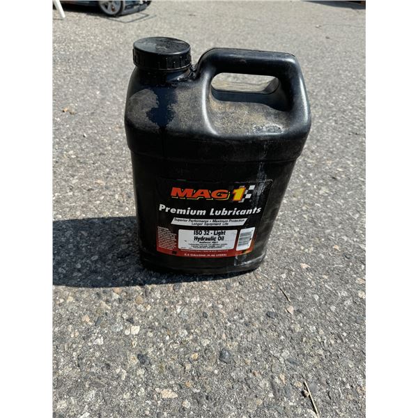 Light hydraulic oil half full