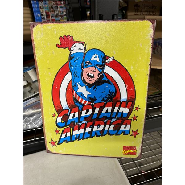 Captain America tin sign