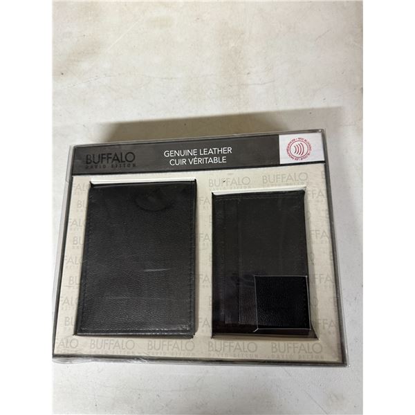 New Buffalo, David, Bitton, men's leather wallet, and ID card case