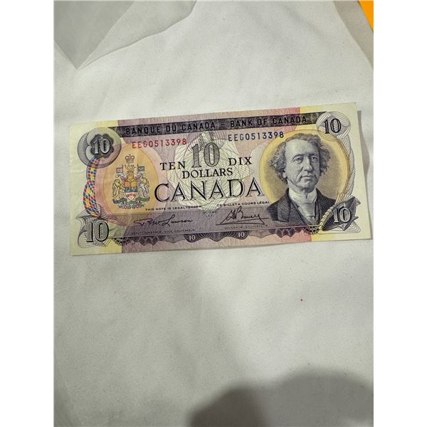 1971 $10 Canadian bill
