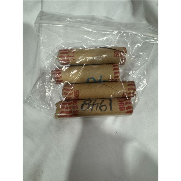 1940, 1942, 1943, 1948 rolls Canadian pennies