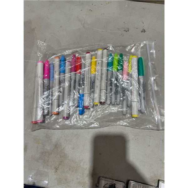 Sharpie markers and artist loft markers