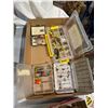 Image 1 : Assorted fishing hooks, flies, and Containers