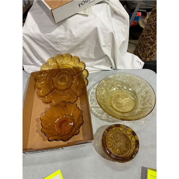 Serving dishes and ashtray