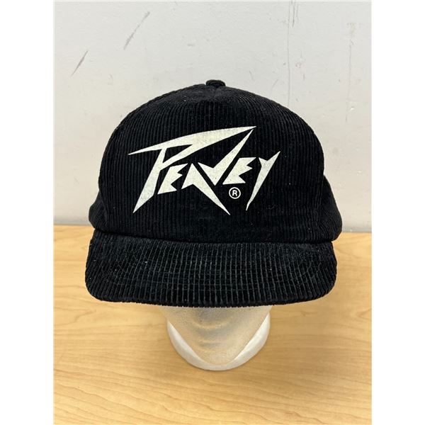 Vintage Black Corduroy Peavy Snapback Trucker Hat
