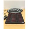 Image 3 : Electric Light Up Open Sign with Business Hours - Powers up - Approx: 25.5x19.5"