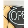 Image 5 : Electric Light Up Open Sign with Business Hours - Powers up - Approx: 25.5x19.5"