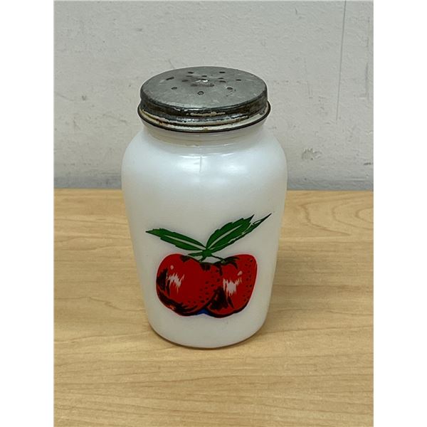 Vintage Fire King Anchor Hocking Apples Shaker & Lid 4.5" - see all photos