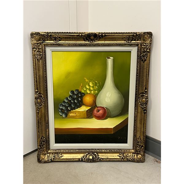 Nice Original Framed Still Life signed "Tom" - Approx: 26.5x22.5"