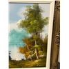 Image 3 : Nice Original Framed Forest / Lake Theme signed "S. Neal" - Approx: 26.5x22.5"