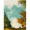 Image 4 : Nice Original Framed Forest / Lake Theme signed "S. Neal" - Approx: 26.5x22.5"