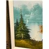 Image 5 : Nice Original Framed Forest / Lake Theme signed "S. Neal" - Approx: 26.5x22.5"