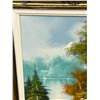 Image 6 : Nice Original Framed Forest / Lake Theme signed "S. Neal" - Approx: 26.5x22.5"
