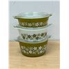 Image 1 : 3 Pyrex Crazy Daisy Round Casseroles & Lids - Largest 1 Qt - nice overall