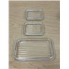 Image 5 : 3 Pyrex Refrigerator Fridge Dishes & Lids - Largest 1.5 Pt. - nice overall