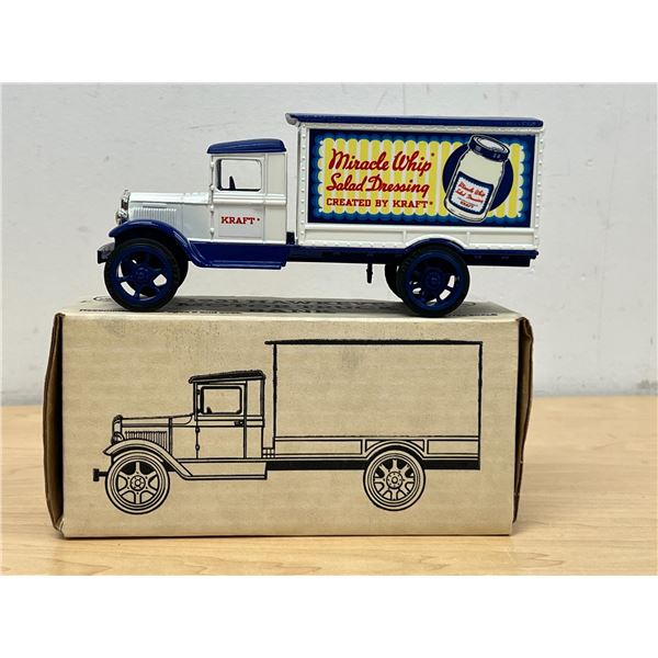 Ertl Diecast Miracle Whip Salad Dressing Coin Bank 1/34 with Box & Contest Letter - see photos