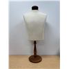 Image 1 : Vintage Wooden Base Mannequin Bust Display Piece - 34.5"T 16"W