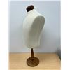 Image 5 : Vintage Wooden Base Mannequin Bust Display Piece - 34.5"T 16"W