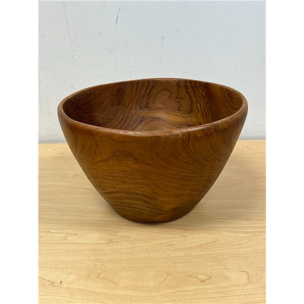Mid Century Teak Fruit / Salad Bowl - Approx: 9.75"W 6.25"T