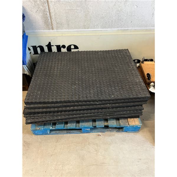 20 Heavy Duty Rubber Flooring Mats - each one is 48 x 36" - see all photos