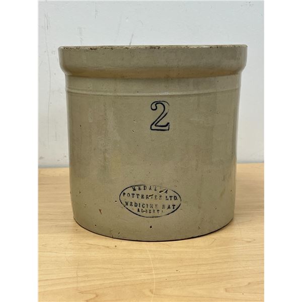 Medalta Potteries LTD. Medicine Hat Alberta # 2 Crock - nice overall, see photos