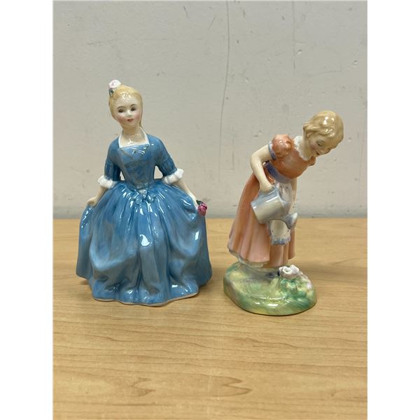 Royal Doulton (England) Bone China Figures - Mary Mary & A Child From Williamsburg tallest 6"
