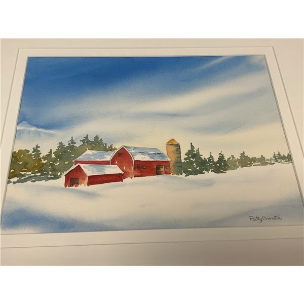 Patty Christie Landscape Farm Scene - Approx: 17.25x20.25" see all photos