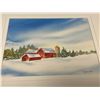 Image 1 : Patty Christie Landscape Farm Scene - Approx: 17.25x20.25" see all photos