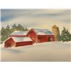 Image 2 : Patty Christie Landscape Farm Scene - Approx: 17.25x20.25" see all photos