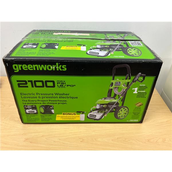 New Greenworks 2100 PSI Electric Pressure Washer - see photos