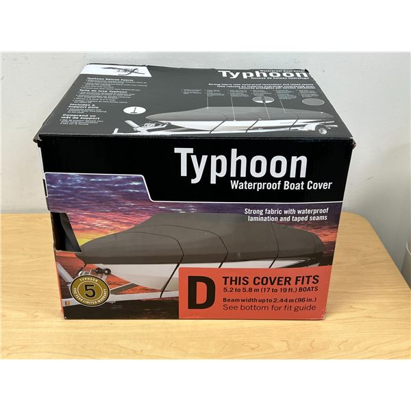 New Typhoon Waterproof Boat Cover - see photos for size and details