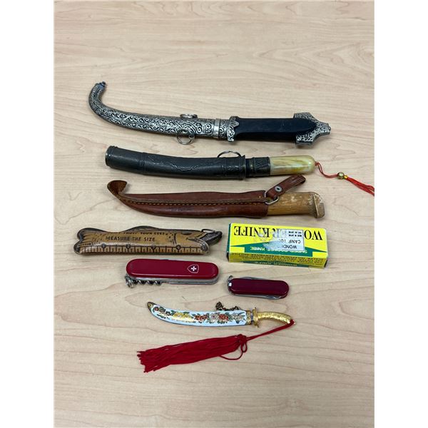 Lot of 8 Decorative & Utility Style Knives - see all photos