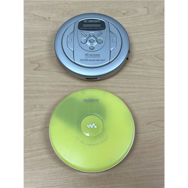 Sony CD Walkman D-EJ001 & Curtis CD181 Portable CD Player - not tested, see photos