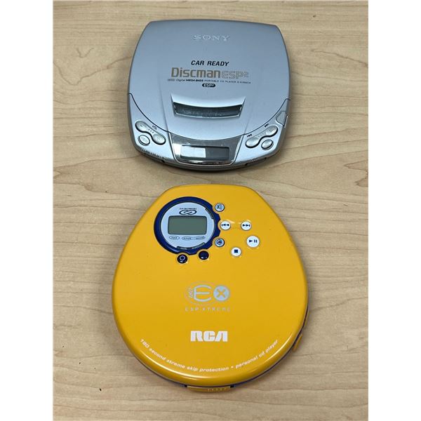 Sony Discman D-E206CK & RCA RP2443 CD Player - not tested, see photos